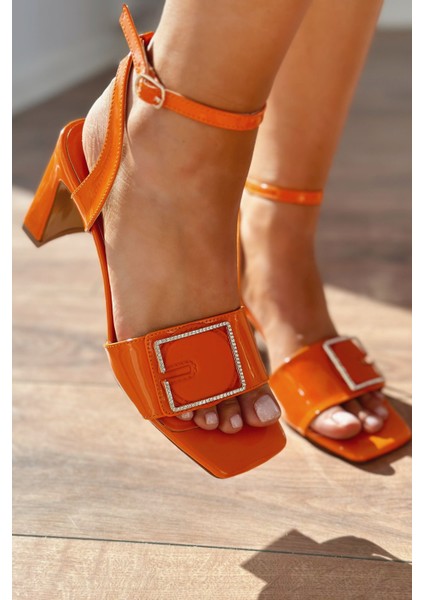 Rossy Rugan Toka Detaylı Topuklu Ayakkabı Turuncu modelleri
