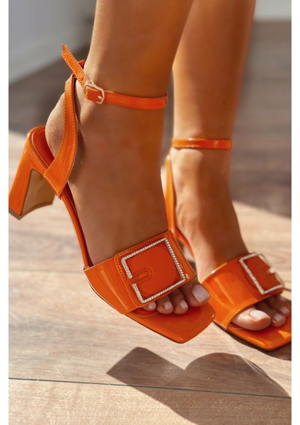 Rossy Rugan Toka Detaylı Topuklu Ayakkabı Turuncu indirimleri