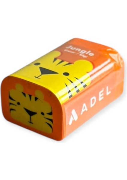 Jungle Serisi Jumbo Boy Silgi, 3 Farklı Hayvan Tasarımlı, Aslan, Kurbağa ve Ayı Desenli