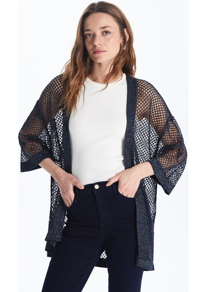 Lcwaıkıkı Classic Şal Yaka Ajurlu Kadın Triko Hırka (S5)