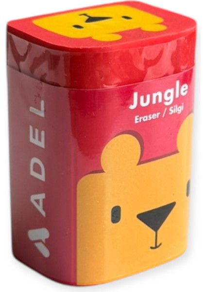 Jungle Serisi Jumbo Boy Silgi, 3 Farklı Hayvan Tasarımlı, Aslan, Kurbağa ve Ayı Desenli modelleri