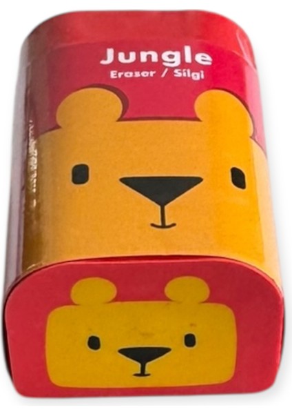 Jungle Serisi Jumbo Boy Silgi, 3 Farklı Hayvan Tasarımlı, Aslan, Kurbağa ve Ayı Desenli fırsatları