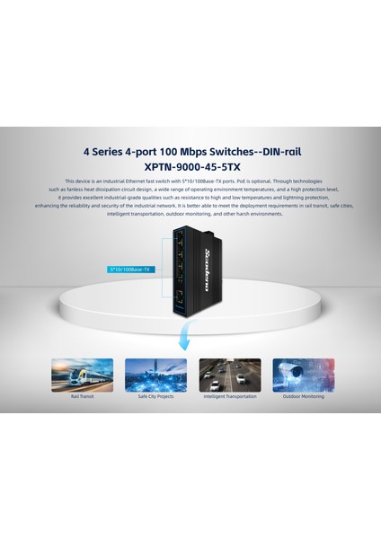 Endüstriyel Ethernet Anahtarı SCODENOXPTN-9000-45-5TX modelleri