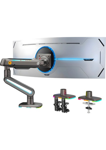 North Bayou F6 (17-60 İnç) Gaming RGB Monitör Standı - (20 kg’a Kadar Monitörlerle Uyumlu) fiyatları