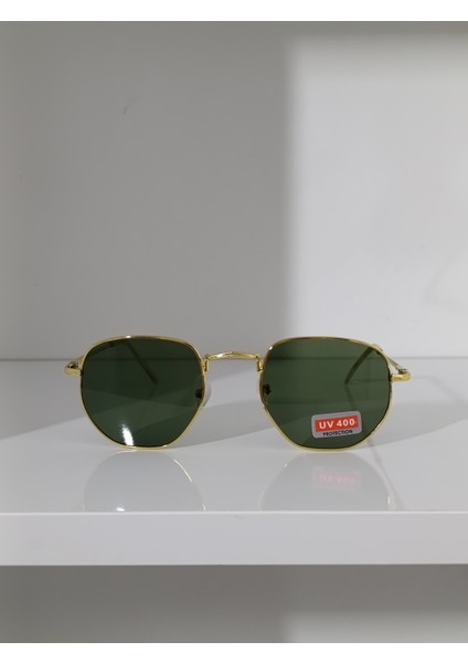 Yeşil Beşgen Güneş Gözlüğü UV4OO modelleri