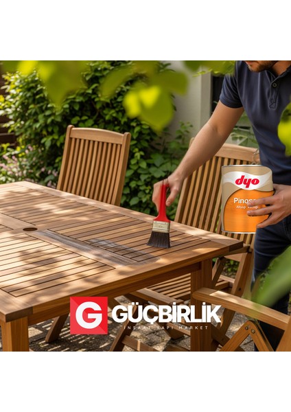 Pinosan Ahşap Verniği Yarı Mat Şeffaf 0,75L - 2,5l | Iç ve Dış Mekan Kullanımına Uygun Vernikli Ahşap Koruyucu