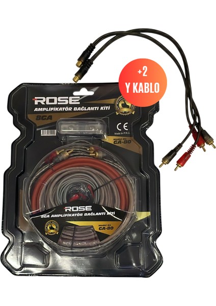 Tüm Otomobillere Uygun Oto Anfi Kablo Pro Unıversal Amfi Kit Set +2 Y-Kablo Hediye