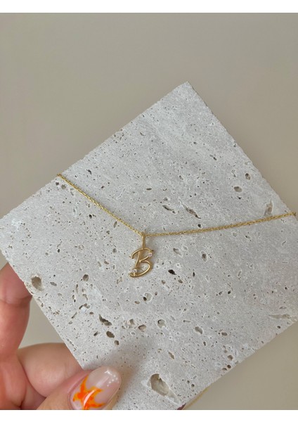 925 Gümüş | 3D Boyutlu Taşlı Harf Kolye modelleri