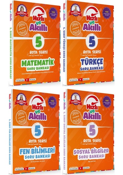 Tammat 5. Sınıf Matematik + Türkçe + Fen Bilimleri + Sosyal Bilgiler Hızlı ve Akıllı Soru Bankası Tam Seti 4 Kitap