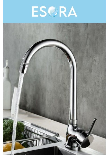 Oynar Başlıklı Lüx Mutfak Eviye Bataryası Musluğu Çeşmesi