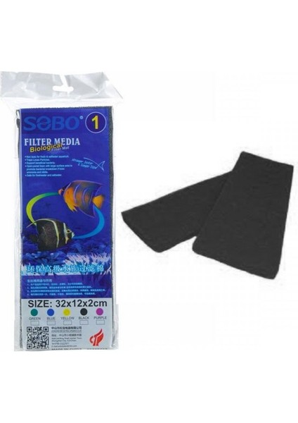 Sobo Sump ve Filtre Süngeri 32X12X2 Siyah