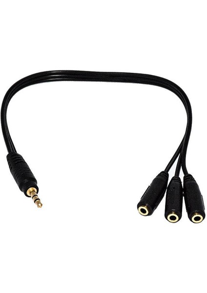 3.5 mm Stereo 1 Erkek - 3 Dişi 5+1 Ses Sistemi Çevirici