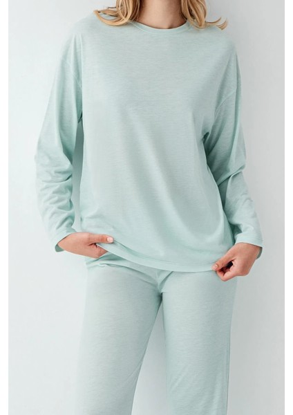 Uzun Kol Kadın Pijama Takım 3407 modelleri