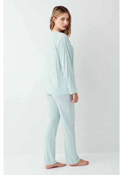 Uzun Kol Kadın Pijama Takım 3407 fırsatları