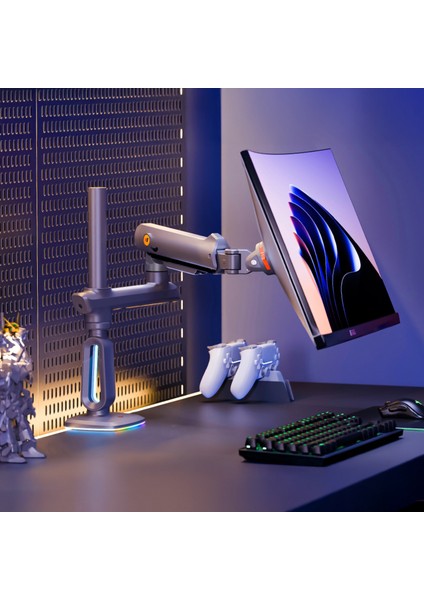 North Bayou F7 (17-60 İnç) Gaming RGB Monitör Standı - (20 kg’a Kadar Monitörlerle Uyumlu) fiyatları