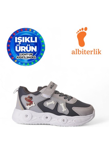 Çocuk Sevimli Dost Köpek Figürlü Işıklı Mevsimlik Kışlık Çocuk Okul Sneaker Spor Ayakkabı