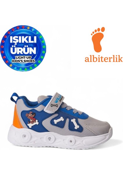 Çocuk Sevimli Dost Köpek Figürlü Işıklı Mevsimlik Kışlık Çocuk Okul Sneaker Spor Ayakkabı
