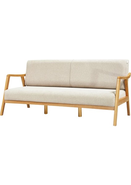 Favela Bohem Üçlü Berjer Natürel Ahşap, Sütlü Kahve modelleri