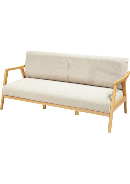 Favela Bohem Üçlü Berjer Natürel Ahşap, Sütlü Kahve fırsatları