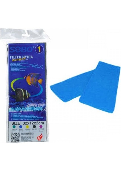 Sobo Sump ve Filtre Süngeri 32X12X2 Mavi