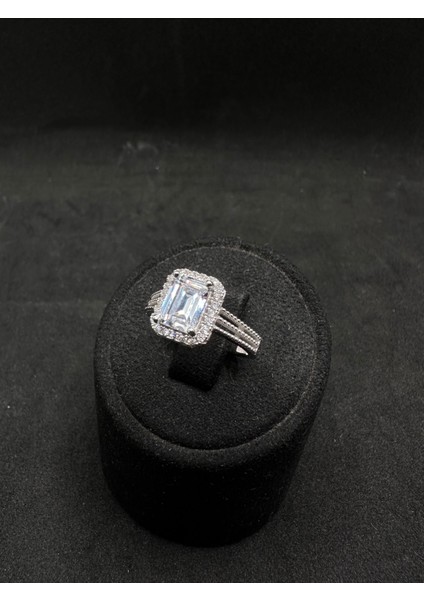 Üç Kollu Baget Ithal Kadın Gümüş Yüzük