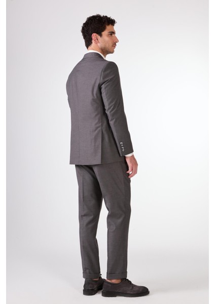 Gri Erkek Düz Mono Yaka Takım Elbise fırsatları