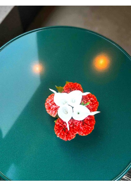 -Ayaklı Beton Saksıda Yapay Çiçek Aranjmanı Ofis Salon Cafe modelleri