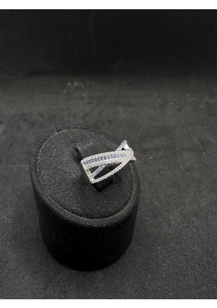 Mavi Taşlı Sarmal Ithal Kadın Gümüş Yüzük fiyatları