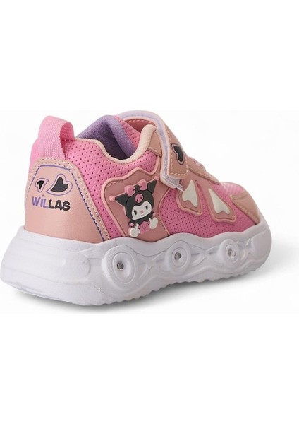 Kız Çocuk Kuromi Figürlü Cırtlı Işıklı Mevsimlik Kışlık Çocuk Okul Sneaker Spor Ayakkabı indirimleri