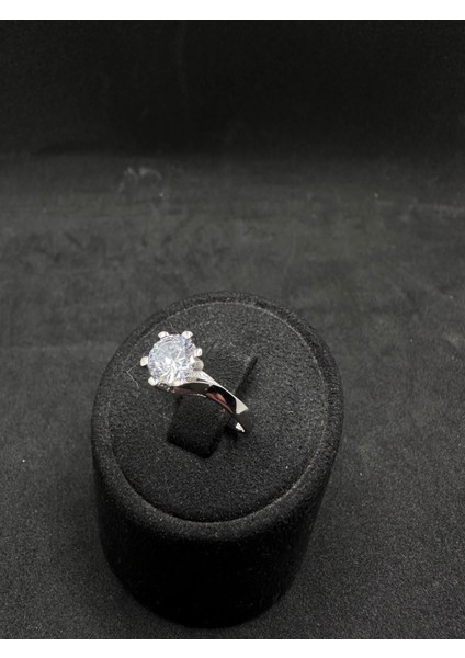 Altı Tırnaklı Sarmal Tektaş Ithal Kadın Gümüş Yüzük fiyatları