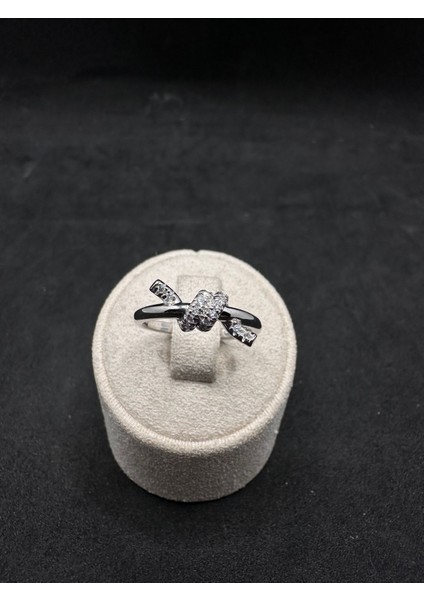 Taşlı Düğüm Model Ithal Kadın Gümüş Yüzük