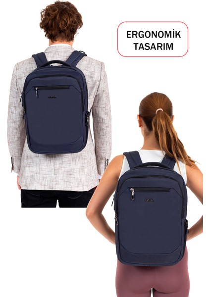 Unisex Okul Sırt Çanta Geniş Iç Hacim Orta Boy Lise Üniversite USB Type-C Su Geçirmez Oxford Kumaş