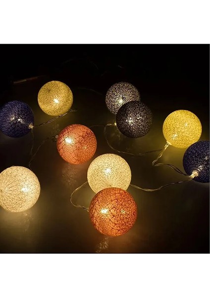 Top LED Işık 2 Metre Renkli Koton Top Dizeleri 10 Top ve 6 cm Işık modelleri