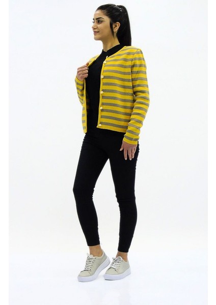 Renkli Çizgili Triko Kısa Hırka indirimleri