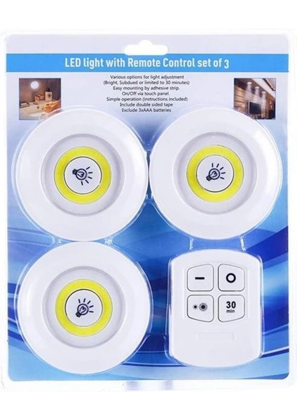 Powermaster PM-15084 Üçlü Kumandalı Pilli Dokunmatik Portatif Cob LED Işık Aydınlatma fiyatları