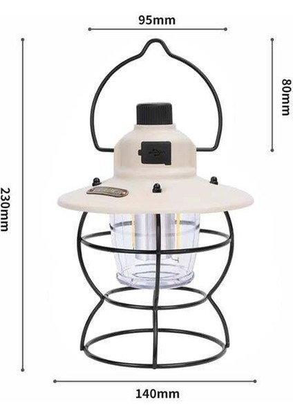 Powermaster PM-16042 Retro Nostaljik Şarjlı Kamp Lambası Filament + Smd Ledli fiyatları