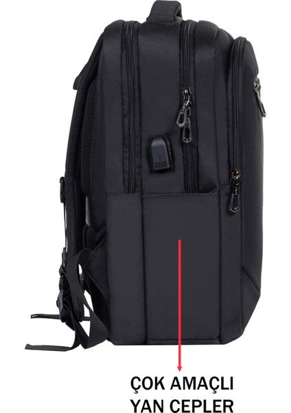 Unisex Okul Sırt Çanta Geniş Iç Hacim Orta Boy Lise Üniversite USB Type-C Su Geçirmez Oxford Kumaş fırsatları