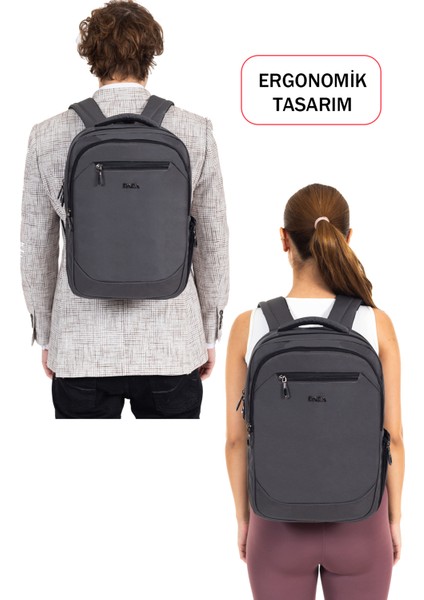 Unisex Okul Sırt Çanta Geniş Iç Hacim Orta Boy Lise Üniversite USB Type-C Su Geçirmez Oxford Kumaş