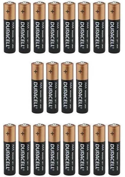 Duracell Alkalin 1.5 Volt Aaa 20’li Ince Kalem Pil LR03/MN2400 fiyatları