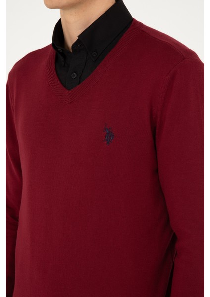 Erkek Bordo Kazak /Triko 50293512-VR014