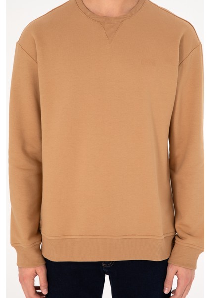 Erkek Camel Sweatshirt 50295148-VR015