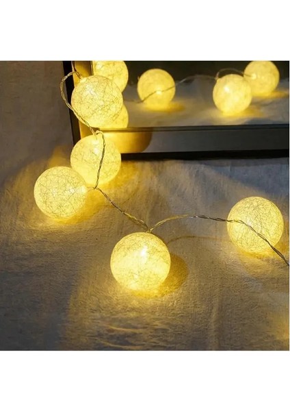 Pamuk Top LED Işık Koton 2 cm 10 Adet Top Beyaz Renk modelleri
