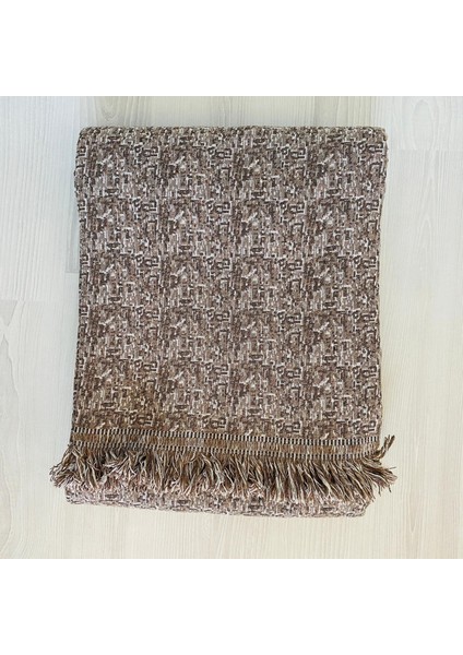 Modern Desenli Lastiksiz Açıkkahverengi Pamuklu Koltuk Örtüsü modelleri