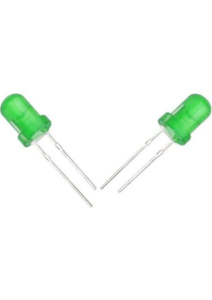 Halmet Mantar LED 5mm Yeşil Mat