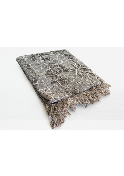 Modern Kayalık Desenli Lastiksiz Gri Pamuklu Koltuk Örtüsü modelleri