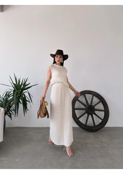 Delikli Etek Bluz Triko Takım fiyatları