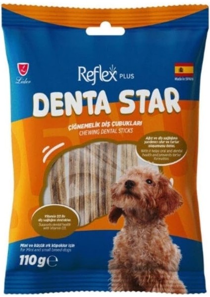 Denta Star Çiğnemelik Diş Çubukları Küçük Irk Yetişkin Köpek Ödül Maması 110 gr