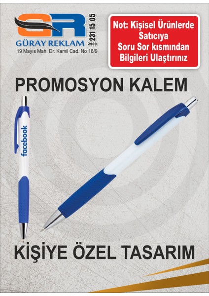 Promosyon Kalem Kişiye Özel Baskılı Kalem Plastik Kalem modelleri