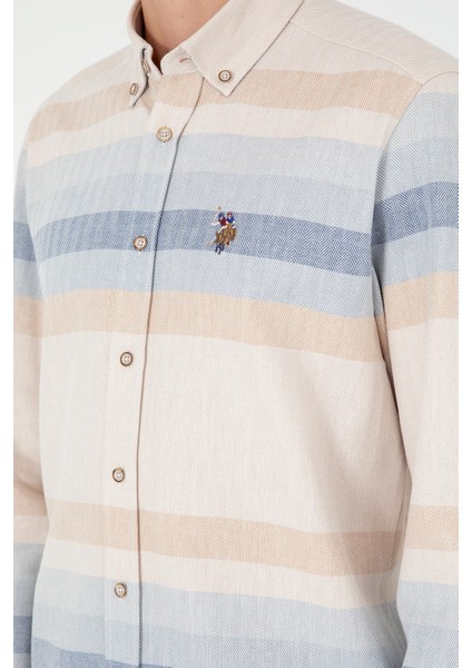 Erkek Camel Gömlek Desenli 50298079-VR015