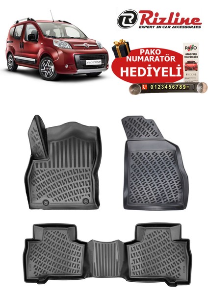 Fiat Fiorino 2007-2020 Arası Havuzlu Paspas